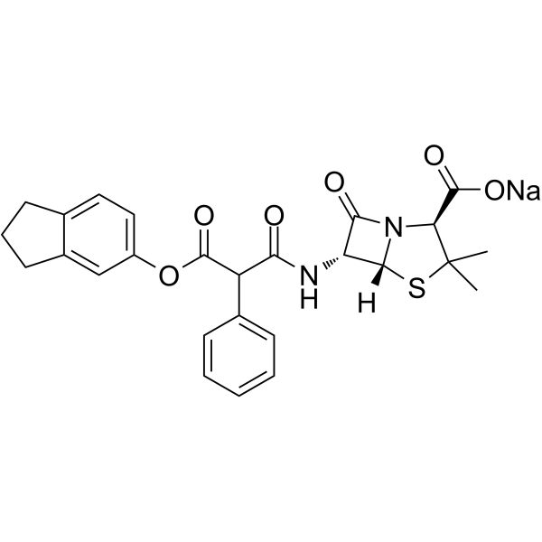 Carindacillin sodium (Carbenicillin indanyl sodium; CP-15464-2) 26605-69-6